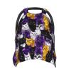 Colorful Cartoon Cat Face Print Baby Car Seat Covers, Breathable Nursing Cover Breastfeeding Cover, Stroller Covers, Multi-use Infant Carseat Canopy, Baby Boys Girls Newborn Essentials view 1