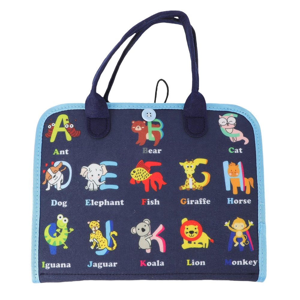 Alomejor Busy Board Book, Educational Activity Sensory Board, Fine Motor Skills Development Toy for Toddlers 1,2,3,4 Years
