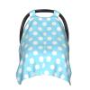 Blue Polka Dot Print Baby Car Seat Covers, Breathable Nursing Cover Breastfeeding Cover, Stroller Covers, Multi-use Infant Carseat Canopy, Baby Boys Girls Newborn Essentials view 1