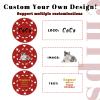 30-500 PCS Casino Grade Personalized Casino Chips for Poker Games 11 Grams Custom Clay Poker Chips with Logo or Design 40MM Customized Metal Poker Chips Bulk Custom Golf Ball Makers Chips (Red) view 3
