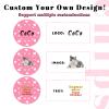 30-500 PCS Casino Grade Personalized Casino Chips for Poker Games 11 Grams Custom Clay Poker Chips with Logo or Design 40MM Customized Metal Poker Chips Bulk Custom Golf Ball Makers Chips (Pink) view 3