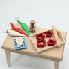1 12 Scale Dollhouse Furniture Miniature Accessories Baking Tools,1/6 Mini Dollhouse Accessories which Including Rolling Pin,Cake Mold,Cream for Dollhouse Kitchen and Decoration view 3