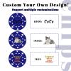 30-500 PCS Casino Grade Personalized Casino Chips for Poker Games 11 Grams Custom Clay Poker Chips with Logo or Design 40MM Customized Metal Poker Chips Bulk Custom Golf Ball Makers Chips (Blue) view 3