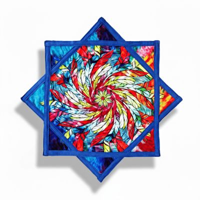 YangkoStar 24" Flow Star | Flowstar Spinning Cloth for All Skill Levels | Easy to Spin & Do Tricks | Flow Toy for Juggling, EDM, Festival, Rave Party (Psychedelic Feathers)