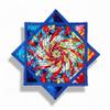 YangkoStar 24" Flow Star | Flowstar Spinning Cloth for All Skill Levels | Easy to Spin & Do Tricks | Flow Toy for Juggling, EDM, Festival, Rave Party (Psychedelic Feathers) view 1