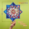 YangkoStar 24" Flow Star | Flowstar Spinning Cloth for All Skill Levels | Easy to Spin & Do Tricks | Flow Toy for Juggling, EDM, Festival, Rave Party (Psychedelic Feathers) view 2