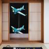 WHJSSF Happy little plane Printed Door curtain partition splicing privacy protection suitable for kitchen, bathroom, room 34x56in view 1