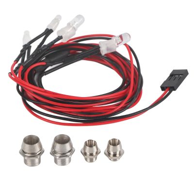 4Pcs 3mm LED Headlight Kit for RC Cars, High Brightness Mini Headlamp Lights for RC Model Drift Vehicles, Durable Low Power Consumption LED Accessories