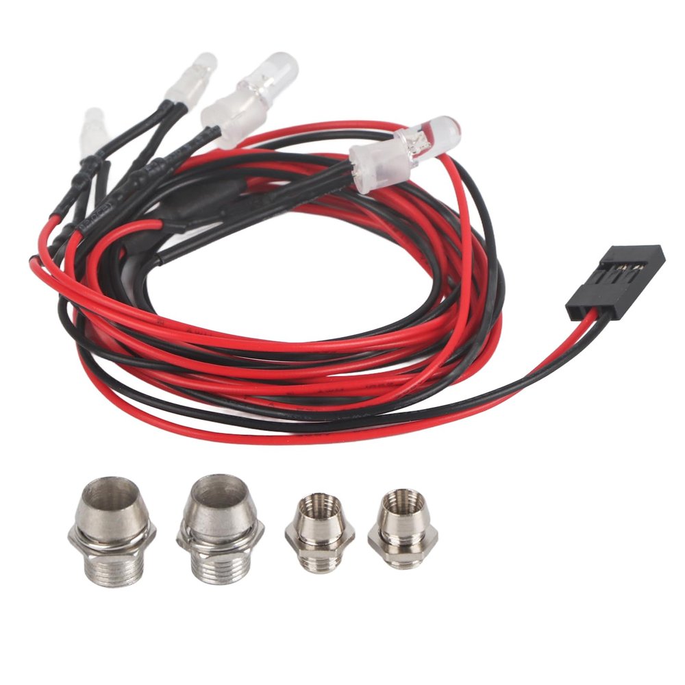 4Pcs 3mm LED Headlight Kit for RC Cars, High Brightness Mini Headlamp Lights for RC Model Drift Vehicles, Durable Low Power Consumption LED Accessories