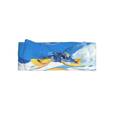YYHWHJDE Little penguin on a sled Pattern Baby Bow Headband Super Stretchy Soft Bows Hair Accessories for Newborn Infants Toddlers Kids Girls