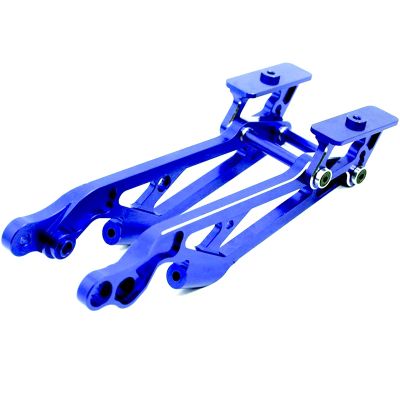 Aluminum Rear Wing Mount Set for Arrma V5 Version 6S 1/8 Kraton/Notorious/Typhon, AR320347 Heavy Duty Rear Wing Bracket,Rear Wing Support HD Brace Hops Up Upgrade Part-Blue