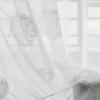 HooHero White Exquisite Simple Coil Embroidered 50 Width Sheer Curtains Window Treatments Semi Panel Drape Tulle Drapes for Living Kids Room Doorway Kitchen view 2