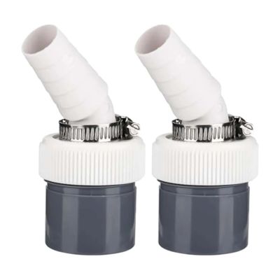 2Pcs Washing Machine Drain Adapter Input Diameter 18-24MM and Pipe Diameter 40MM Clamp PVC Dishwasher for Major Appliances