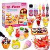 12-Piece Miniature Food Toy Making Set - DIY Tiny Play Food for Kids 5+ | Non-Edible, Pretend Kitchen Play for Little Chefs | Birthday Gifts and Party Favors to Spark Creativity and Imagination view 1