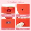 BUBBLELOGUS Apple Bubble Protective Case for Tamagotchi Uni - Soft TPU Silicone Cover with Faceplate & Charms Set, Anti-Scratch & Waterproof (Red) view 3