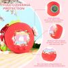 BUBBLELOGUS Strawberry Bubble Protective Case for Tamagotchi Paradise, Soft TPU Silicone Cover with Faceplate, Flower Shaped Zoom Dial Cap & Charms Set, Anti-Scratch & Waterproof (Red) view 4