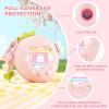BUBBLELOGUS Strawberry Bubble Protective Case for Tamagotchi Paradise, Soft TPU Silicone Cover with Faceplate, Flower Shaped Zoom Dial Cap & Charms Set, Anti-Scratch & Waterproof (Pink) view 4