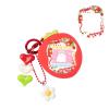 BUBBLELOGUS Strawberry Bubble Protective Case for Tamagotchi Uni, Soft TPU Silicone Cover with Faceplate & Charms Set, Anti-Scratch & Waterproof (Red) view 1
