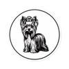 Yorkshire Terrier Sticker | 3/4/5 Inch Round Vinyl Decal | Cute Yorkie Dog Design for Car, Tablet, Water Bottle, Notebook view 1