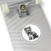 Yorkshire Terrier Sticker | 3/4/5 Inch Round Vinyl Decal | Cute Yorkie Dog Design for Car, Tablet, Water Bottle, Notebook view 3