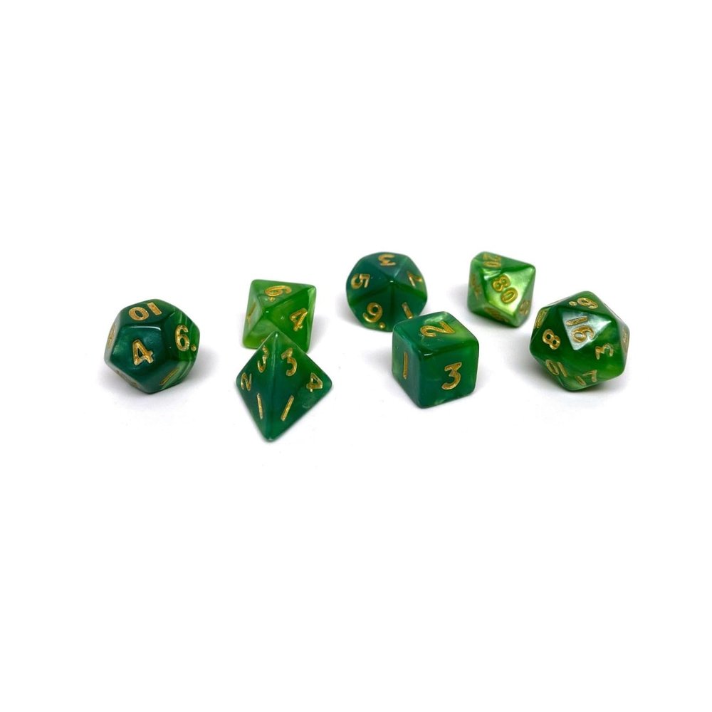 10mm Shamrock Swirl Mini Dice Set