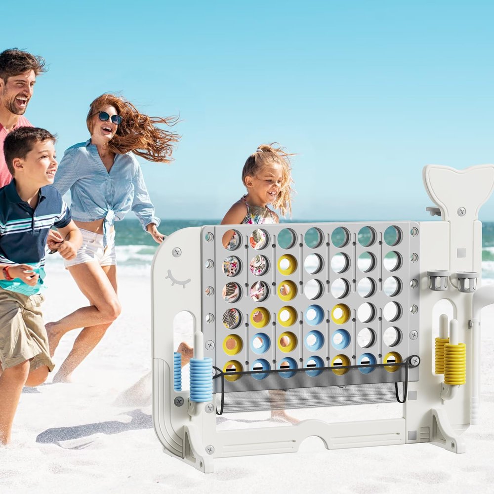 espidoo 4-in-1 Multi Game Set with Adjustable Height: Therapeutic Skill Development Activity Center - Inclusive Play for Special Needs Children & Family Outdoor Therapy Sessions