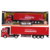 1:48 Scale Alloy Container Truck Model Toy, Highly Detailed Diecast Simulation with Removable Cab & Opening Door, Pull Back Car Toys Vehicle 4 Color Options for Children Collection Gift Display(Red) view 1