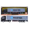 1:48 Scale Alloy Container Truck Model Toy, Highly Detailed Diecast Simulation with Removable Cab & Opening Door, Pull Back Car Toys Vehicle 4 Color Options for Children Collection Gift Display(Gray) view 1