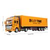 1:48 Scale Alloy Container Truck Model Toy,Highly Detailed Diecast Simulation with Removable Cab & Opening Door, Pull Back Car Toys Vehicle 4 Color Options for Children Collection Gift Display(Yellow) view 2