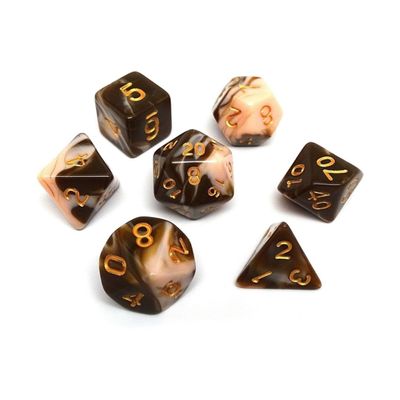 Dusty Rose and Brown Marble - 7 Piece Set