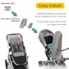 Premium 3-in-1 Stroller Snug Seat for UPPAbaby Vista & Cruz in Versatile Grey | Head Support & Lumbar Pad Insert | Ergonomic Newborn to Toddler Cushion | Machine Washable (Grey) view 3
