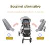 Premium 3-in-1 Stroller Snug Seat for UPPAbaby Vista & Cruz in Versatile Grey | Head Support & Lumbar Pad Insert | Ergonomic Newborn to Toddler Cushion | Machine Washable (Grey) view 4
