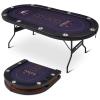 REAHOISY 10 Player Poker Table Foldable, Folding Texas Holdem Casino Table with Padded Rails & Cup Holders, Portable Poker Game Table for Home or Game Room, 84 Inch view 1