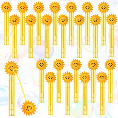 Jenaai 24 Pcs First Trip Around The Sun 1st Birthday Bubble Wands Cute Bubbles Party Favors for Summer Activity Cartoon Birthday Gifts Carnival Goody Bag Stuffers Wedding Supplies