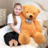 47/55 inch Giant Teddy,Adorable and Cuddly Big Bear Stuffed Animal,Life Size Teddy Bear,Lifesize Stuffed Animal Doll,Classic Plush Decoration for Baby Shower,Birthday,Valentine Gift (Light Brewn) view 2