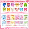 24 Packs Valentines Day Cards for Kids School with Axolotl Slow Rising PU Squishy Toys, Valentines Day Gifts for Kids, Kawaii Squeeze Toys for Boys Girls, Ideal Valentine Party Favor, Classroom Prizes view 2