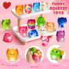 24 Packs Valentines Day Cards for Kids School with Axolotl Slow Rising PU Squishy Toys, Valentines Day Gifts for Kids, Kawaii Squeeze Toys for Boys Girls, Ideal Valentine Party Favor, Classroom Prizes view 3