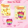 24 Packs Valentines Day Cards for Kids School with Axolotl Slow Rising PU Squishy Toys, Valentines Day Gifts for Kids, Kawaii Squeeze Toys for Boys Girls, Ideal Valentine Party Favor, Classroom Prizes view 4