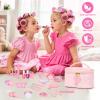 Kids Washable Makeup Set for Girls - 29Pcs Real Non-Toxic Play Make Up Kit Toys with Letter Cosmetic Bag - Dress Up Birthday Gifts for Toddler Age 3 4 5 6 7 8 9 10 Years Old Vanity Set - P view 2