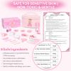 Kids Washable Makeup Set for Girls, 29Pcs Real Make Up Toys Cosmetic Bag, G view 3