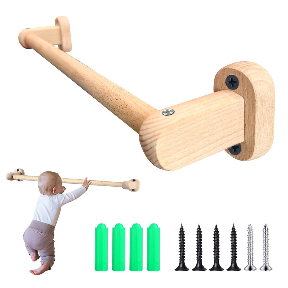 Baby Pull up Bar Toddler Pull Up Bar Montessori Wall-Mounted Handrail Ballet Bar for Toddlers Suitable for Baby to Learn to Stand and Support. (35.4 in)