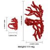 ZYIBPMSJKQCFK Bohemian Beach Coral Shaped Ring Bracelet,red,Bracelet 4.6+11.8cm view 3