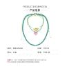 ZYIBPMSJKQCFK Handmade Bead Shell Heart Shaped Pendant Layered Necklace,green,133cm view 3
