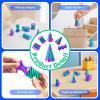 6 Pack Spiral Cone Fidget Toys - Impossible Cone 3D Printed Impossible Pyramid Pass Through 3D Printed Toy Mini Sensory Toy for Stress Relief Anxiety, Desktop Decoration Gifts for Adults Teens Kids view 4