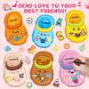 24 Pack Valentines Day Cards for Kids School, Valentine's Cards with 72 PCS Shoe Charms Bulk, Valentine's Day Gifts for Kids Classroom School Exchange, Exchange Cards Gift for School Classroom view 3
