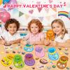 24 Pack Valentines Day Cards for Kids School, Valentine's Cards with 72 PCS Shoe Charms Bulk, Valentine's Day Gifts for Kids Classroom School Exchange, Exchange Cards Gift for School Classroom view 4