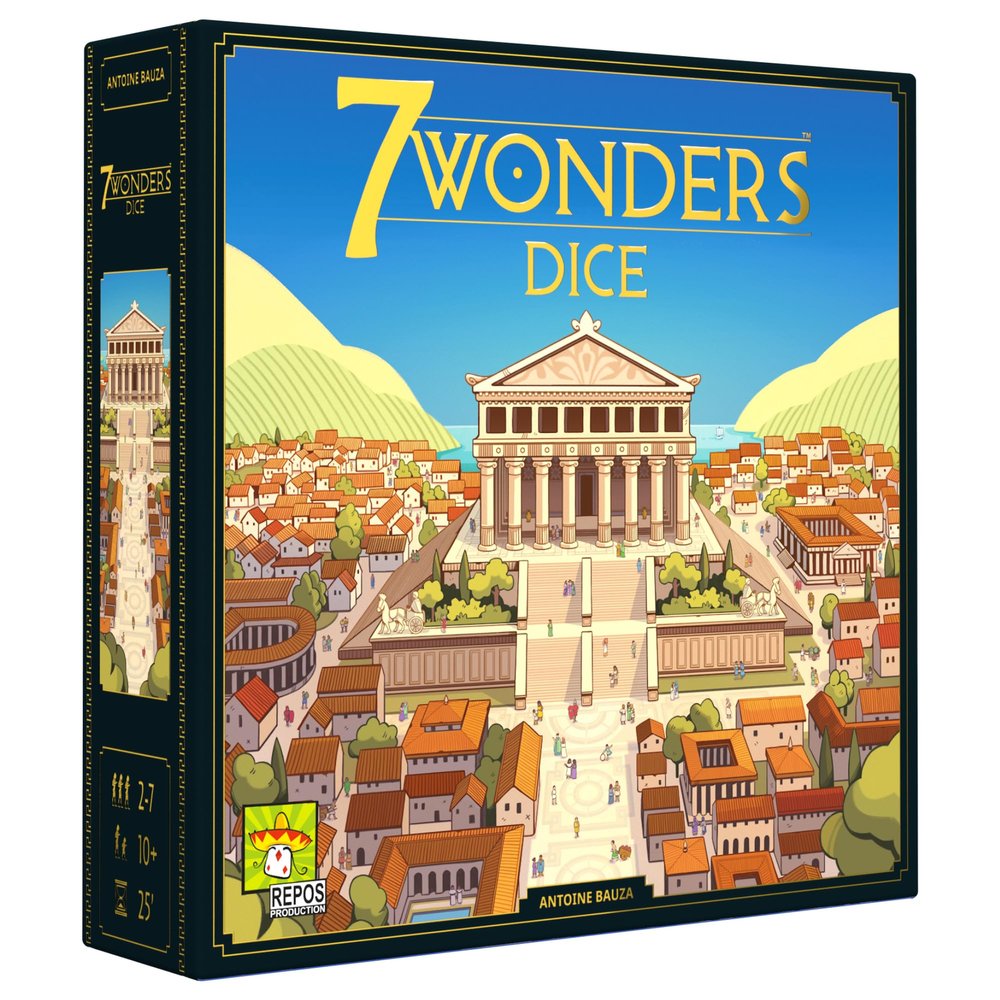 7 Wonders Dice Game - Build Marvels, Advance Science & Trade, Ancient Civilization Strategy Game for Families, Kids & Adults, Ages 10+, 3-7 Players, 30 Minute Playtime, Made by Repos Production