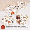 96 Pcs Smore Camping Party Decorations Everything is S'More Fun with Friends Plates and Napkins Camping Themed Tableware Set for Campers Birthday Baby Shower Campfire Bonfire Party Supplies Serves 24 view 4