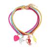 ZYIBPMSJKQCFK Ocean Wind Stacked Heart Pendant Set Multi Layer Rope Necklace,multicolored,41+7cm view 1