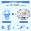 200PCS Mini Acrylic Pacifiers for Baby Shower Games, 0.83 Inch Clear Blue Pacifiers Bulk, Chupones para Gender Reveal Party Favors, Decorations & Craft Supplies view 2